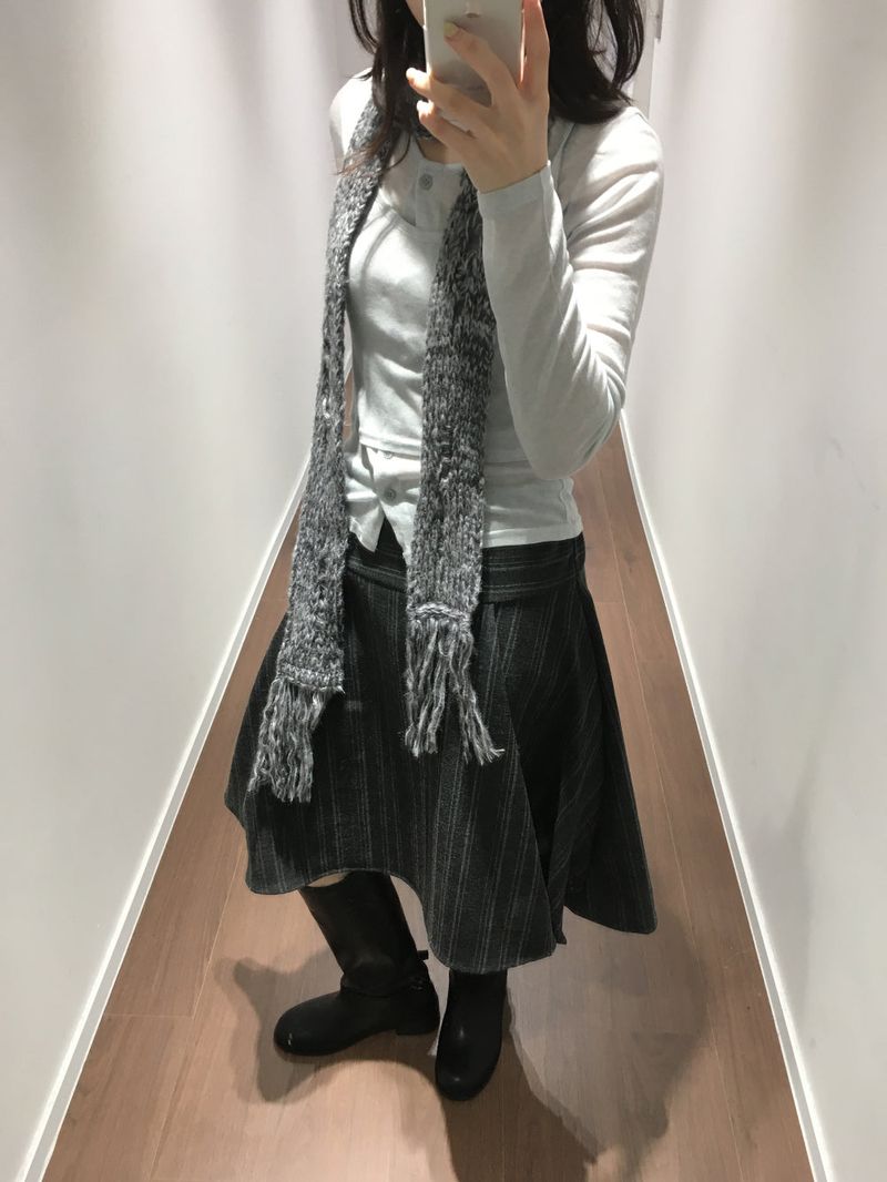 Label Midi Skirt (2color)