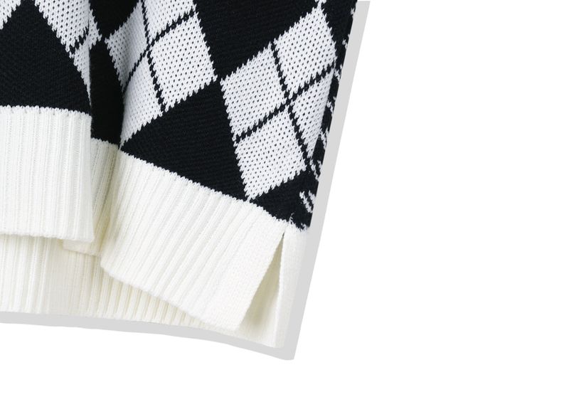 ARGYLE & HOUND CHECK KNIT VEST