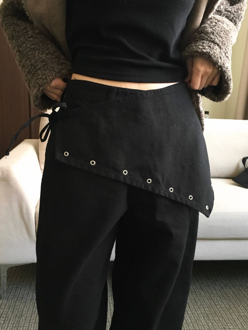 Eyelet Steel Lap Scarf Pants (3c)