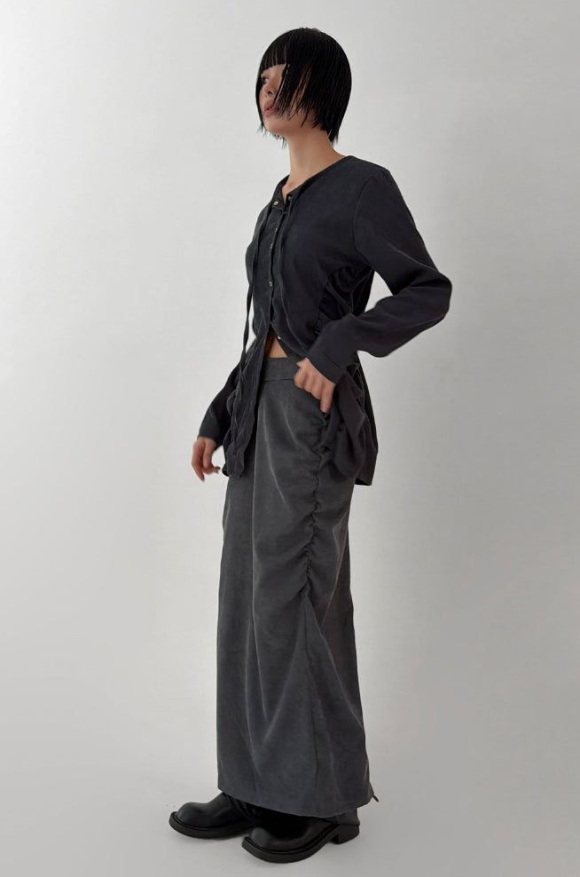 SHIRRING LONG SKIRT
