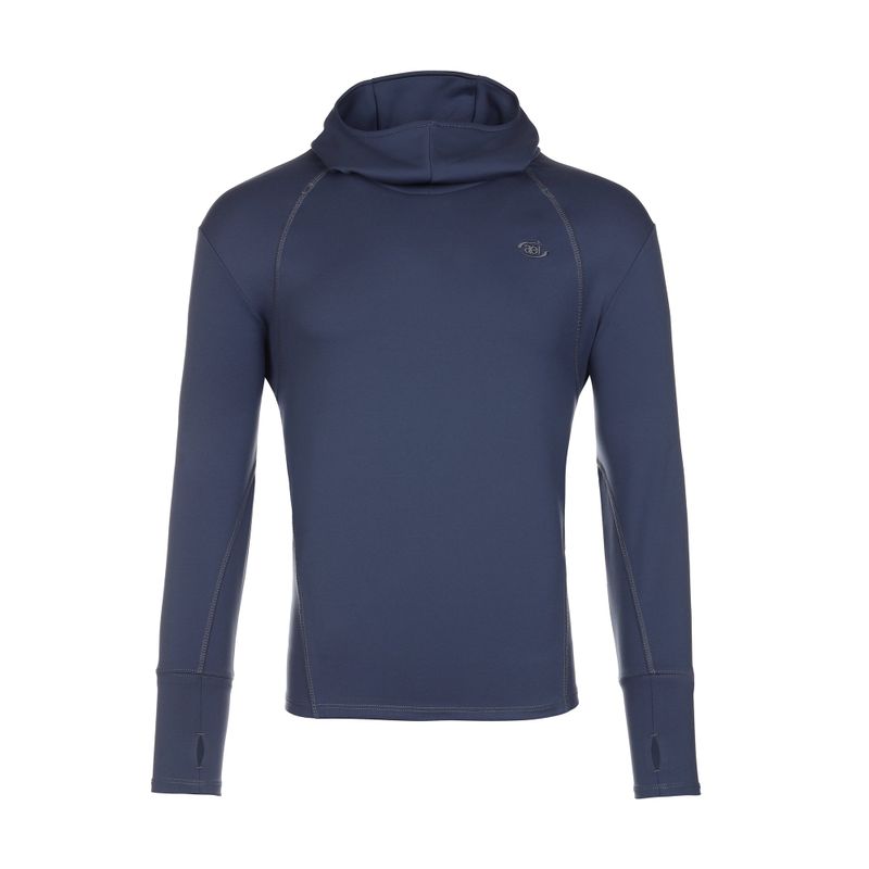 SLIT LONG SLEEVE HOODIE [BLUE]