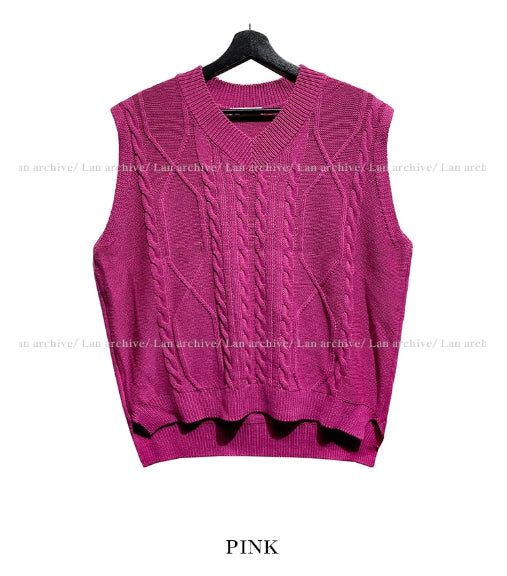 Moss Twist Knit Vest