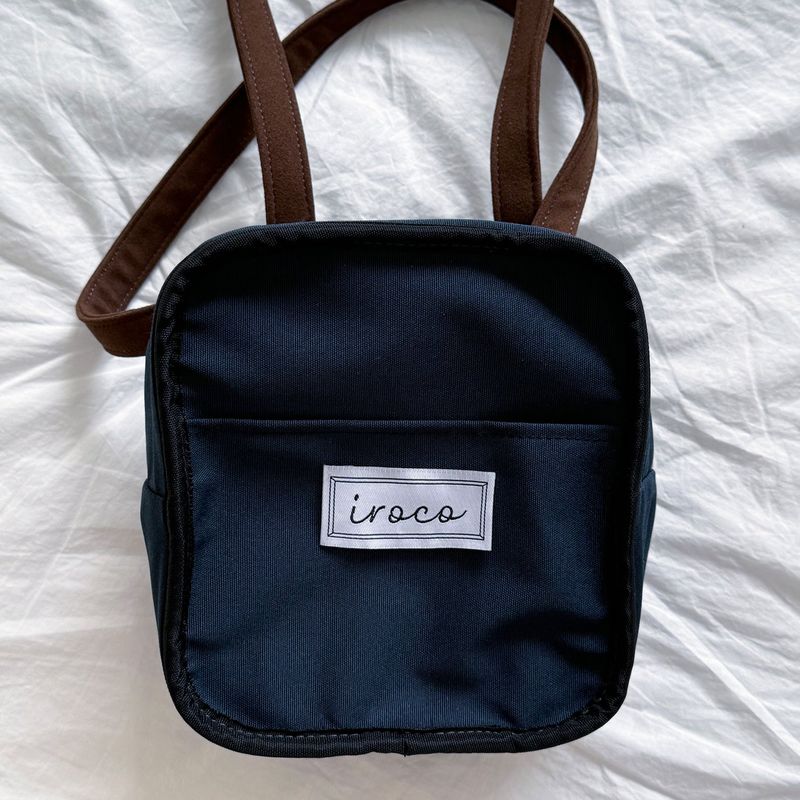 square suede bag _black