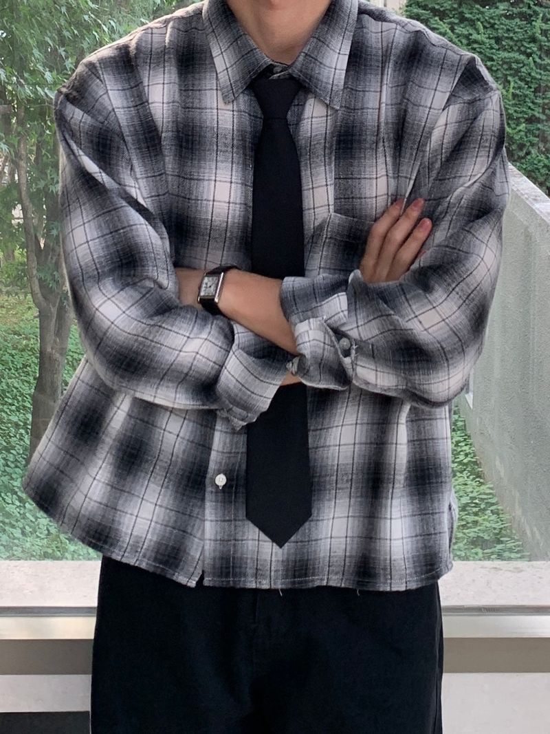 Mensfloor（メンズフロア）の「Ave checkered cropped shirt（Tops）」