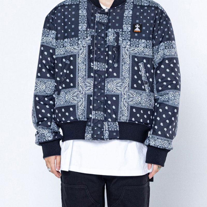 Dominant Paisley Reversible MA-1_Silver