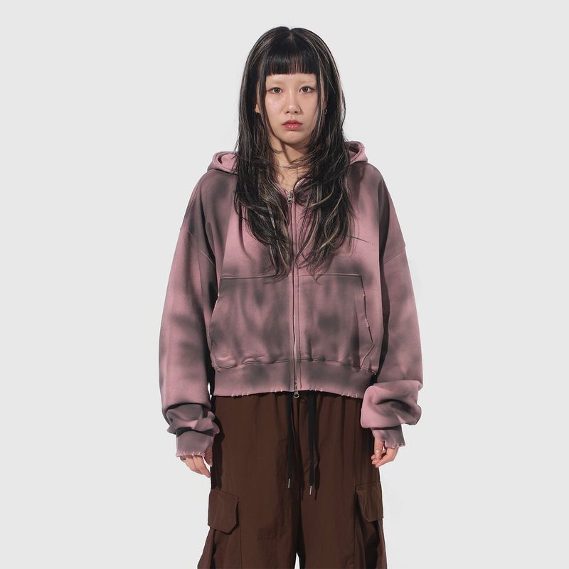 DOZ（ドズ）の「W.アナーキーフードジップアップ-グランジ（トップス）」