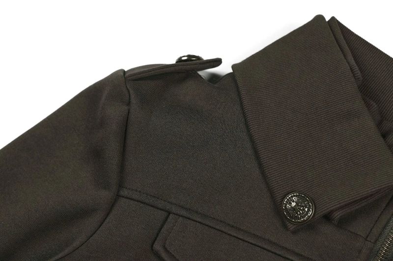 Shoulder Tab Slim Zip-Up Jacket