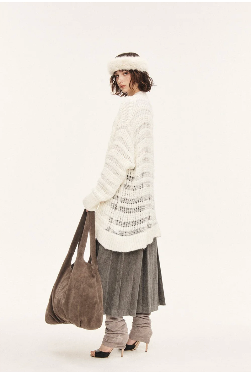 Classic pleats skirt - gray