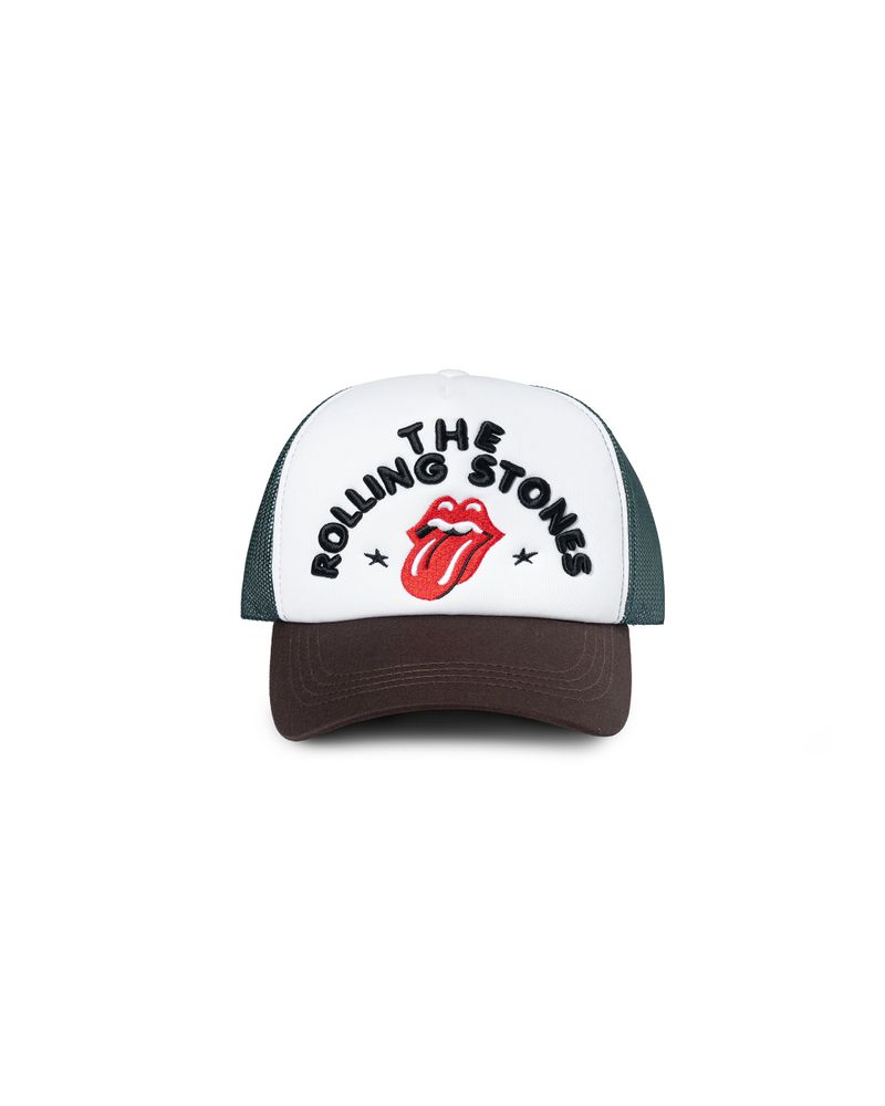 DirtyCoins（ダーティーコインズ）の「DC x The Rolling Stones Tongue Embroidery Mesh Cap Green（Hats）」