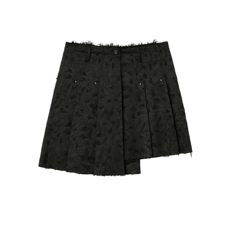 MIDNIGHT MOVE（ミッドナイトムーブ）の「jacquard skirt (black)（Skirts）」