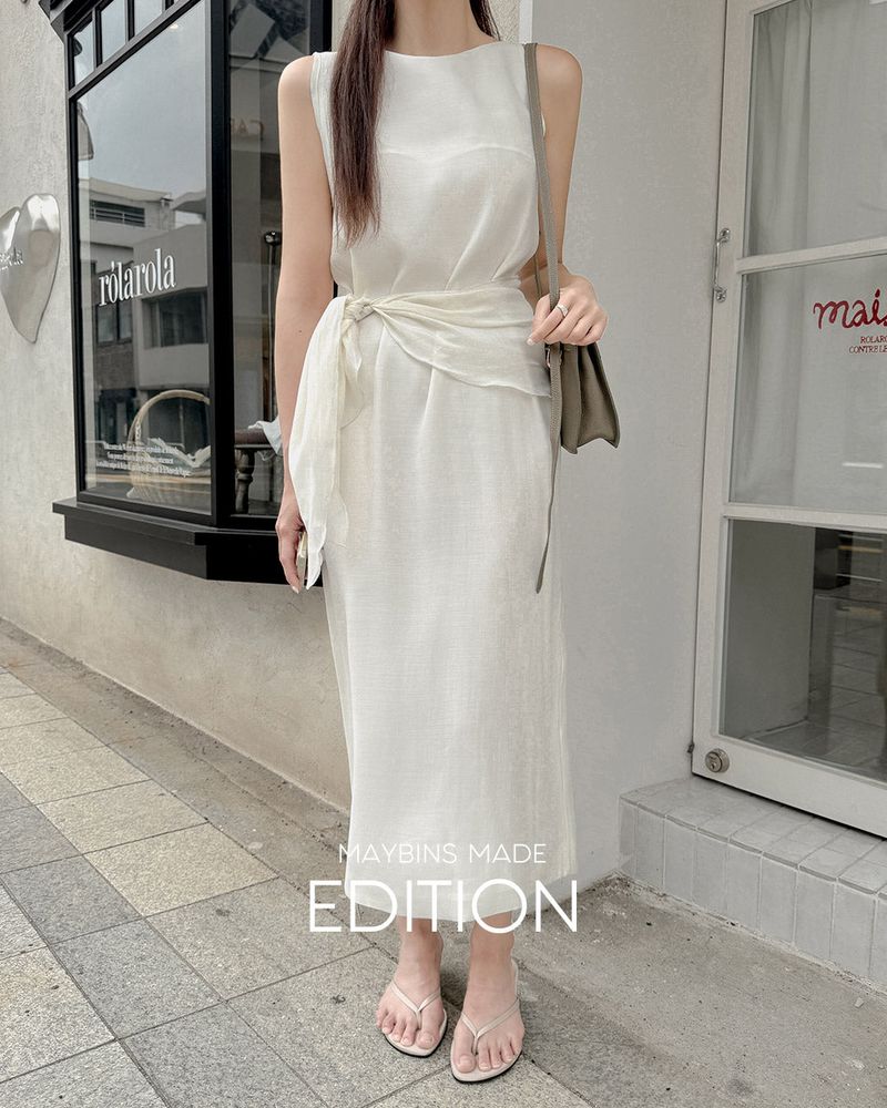 Sage layered dress