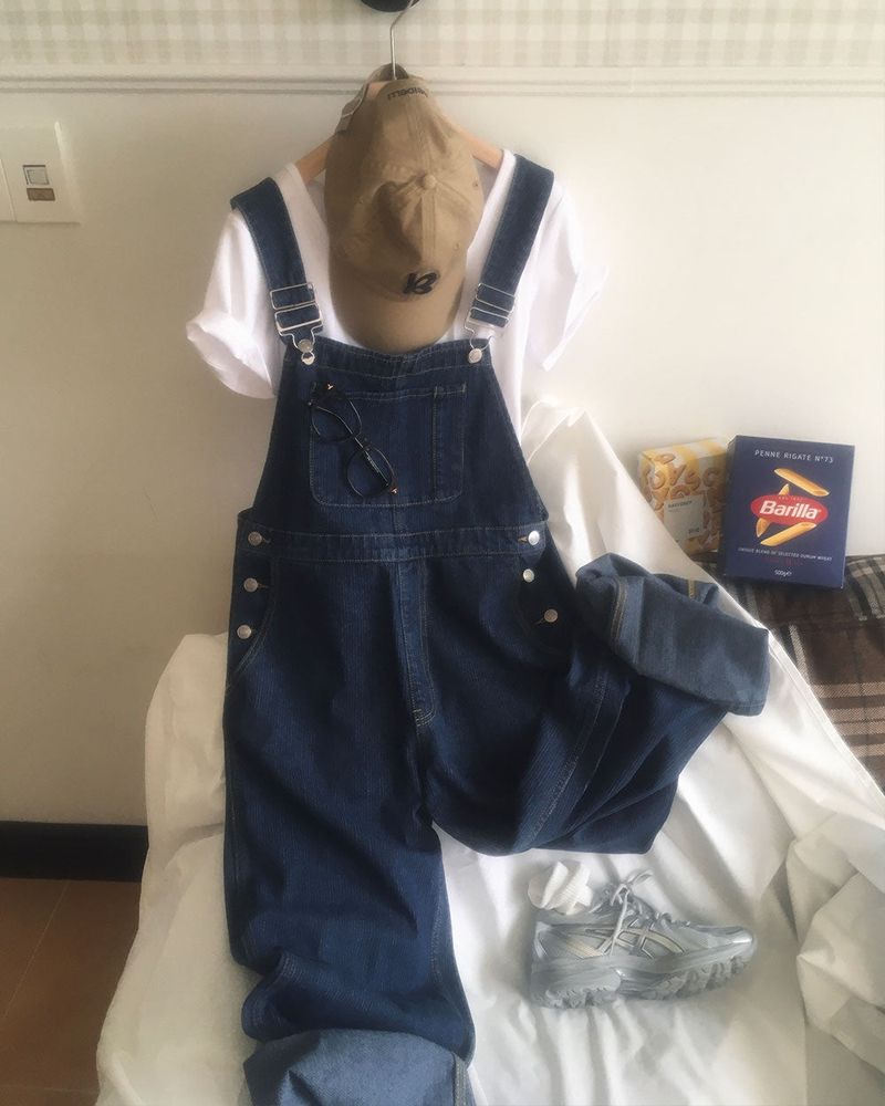 [ORIGINAL] Good Day Overall Stripe Wide Pants