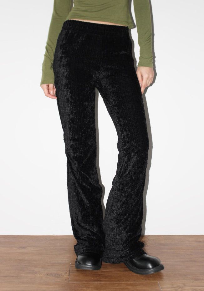 AAKE(アケ)の「VELVET SHIRRING BOOTCUT PANTS(Pants)」
