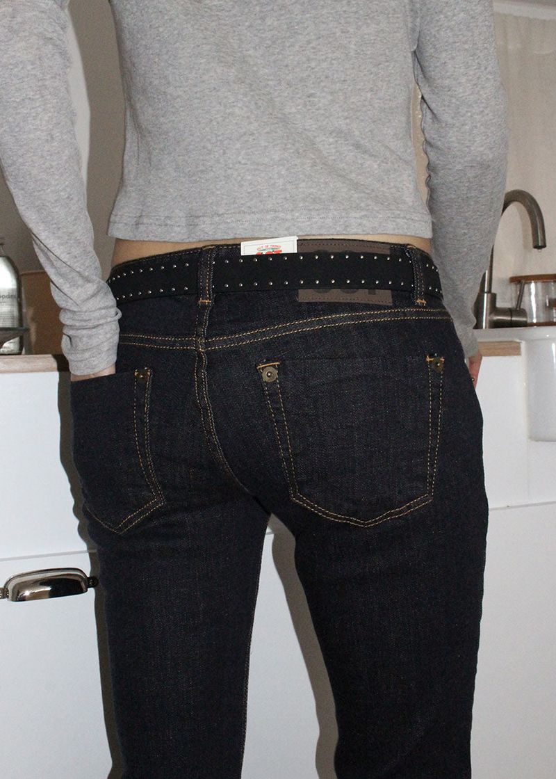 DEEP SLIM BOOTS CUT DENIM