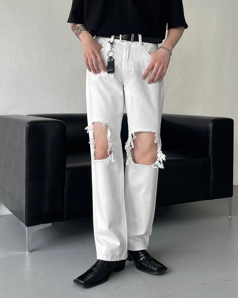 COZINESS（コジネス）の「MZ234 Knee Dismiss White Denim Pants（Pants）」