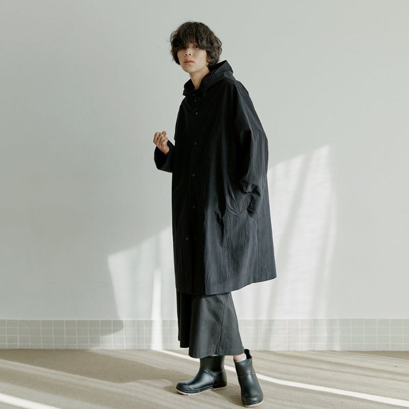 unisex rain coat black