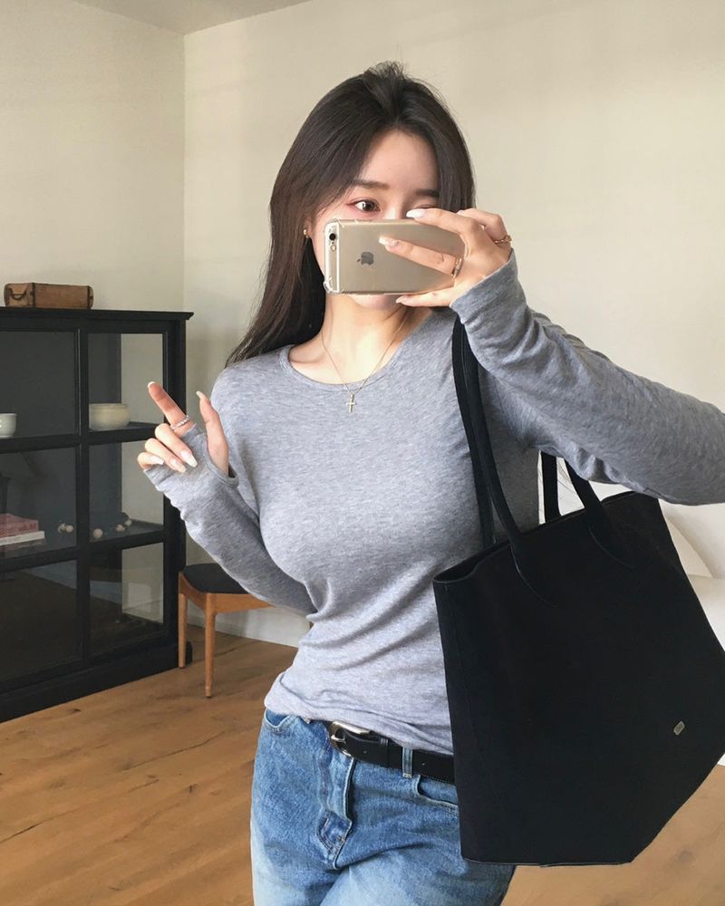 [MADE] Salmon suede tote bag