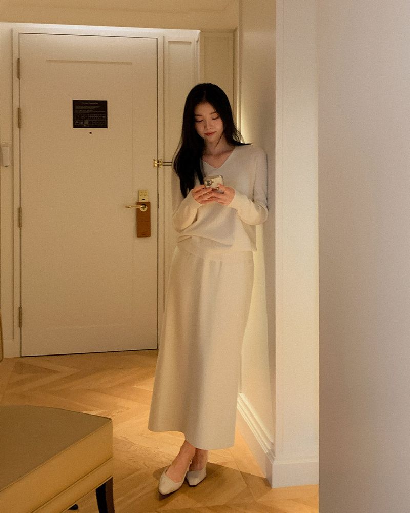MAYBINS(メイビンス)の「Simmon long knit skirt(Skirts)」