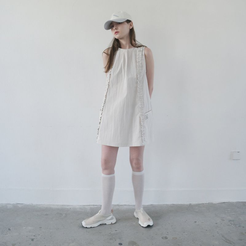 Sky Blue/Cream Pigment Ribbon Cap