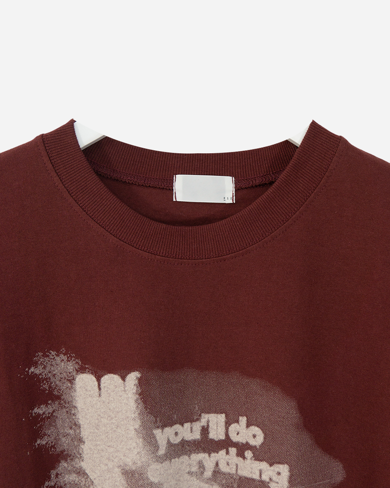 Shadow printed long-sleeved shirt