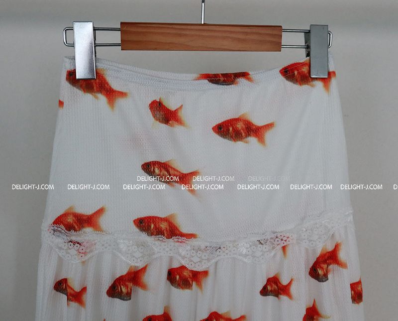 Goldfish lace cancan two-piece set