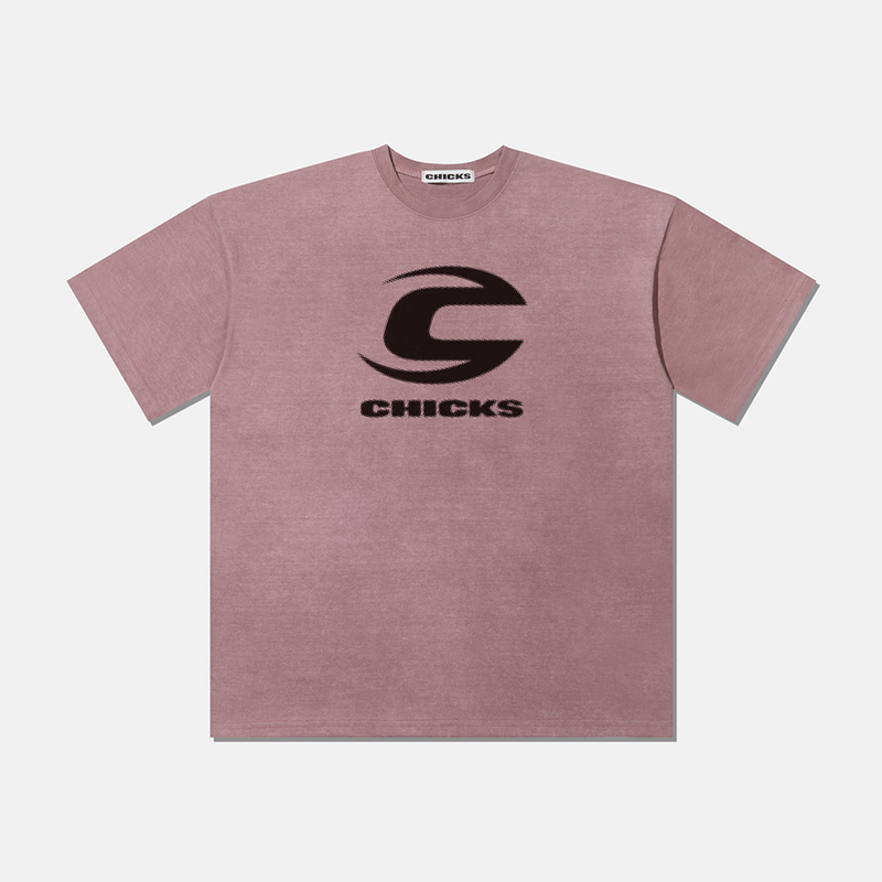 Fuzzy Scan（ファジースキャン）の「CHICKS HALFTONE SYMBOL DTP T-SHIRT_PINK（Tops）」