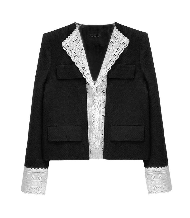 lace trimmed jacket