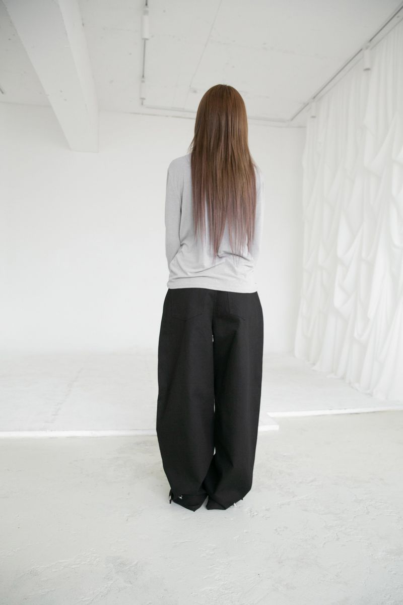 cotton curve balloon pants(2colors)