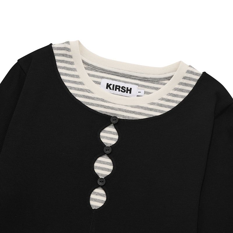 BOHEMIAN LAYERED SLIM LONG SLEEVE [BLACK]