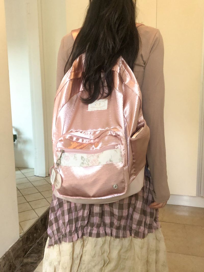 Bon voyage backpack_satin pink