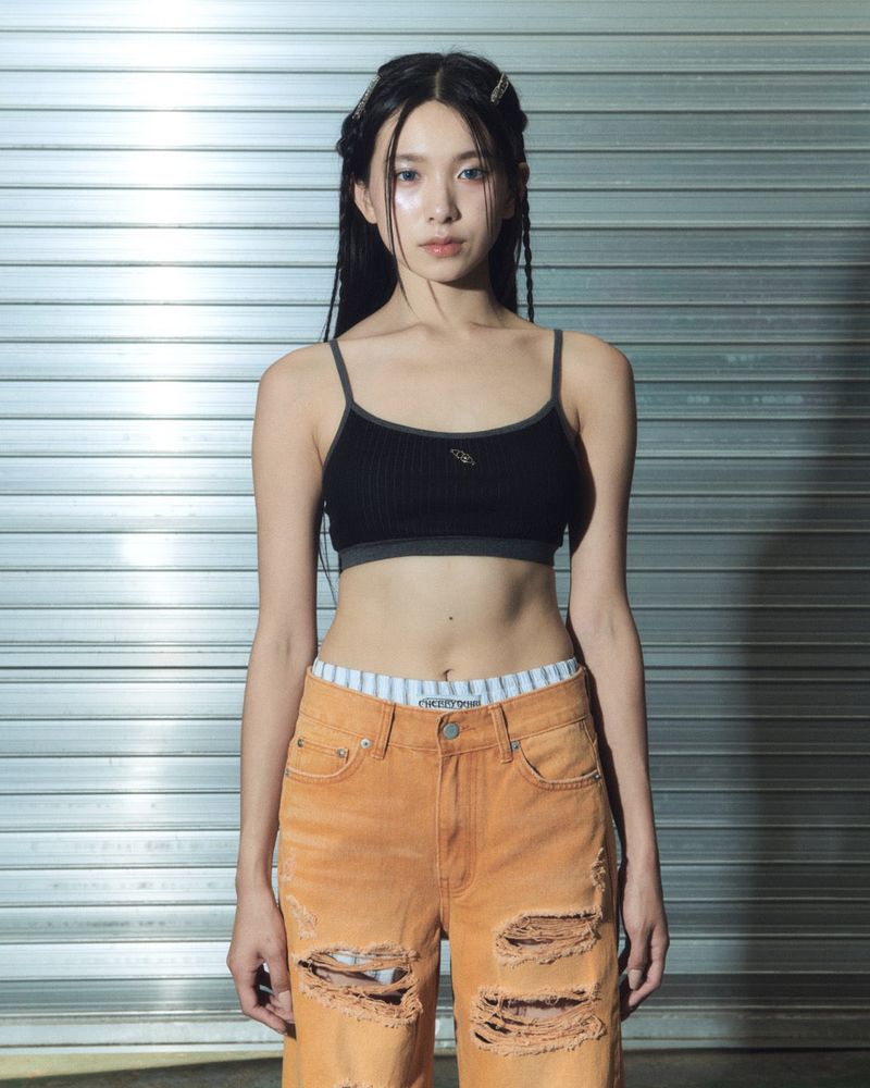 CHERRYQUIRI（チェリーキュリー）の「basic bra top - black（Tops）」