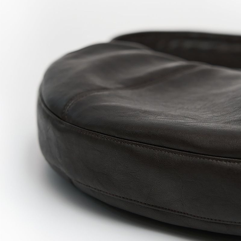 Split Half Moon Messenger Bag_Dark brown