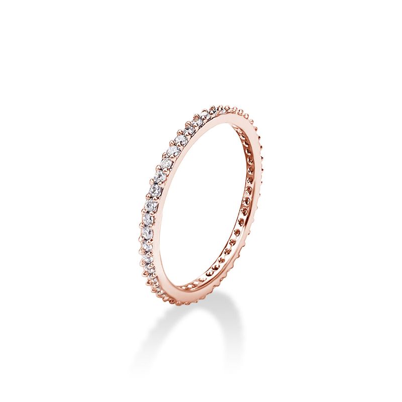 MACIER(マシール)の「1MM Prong Setting Tennis Ring (rosegold)(Accessories)」