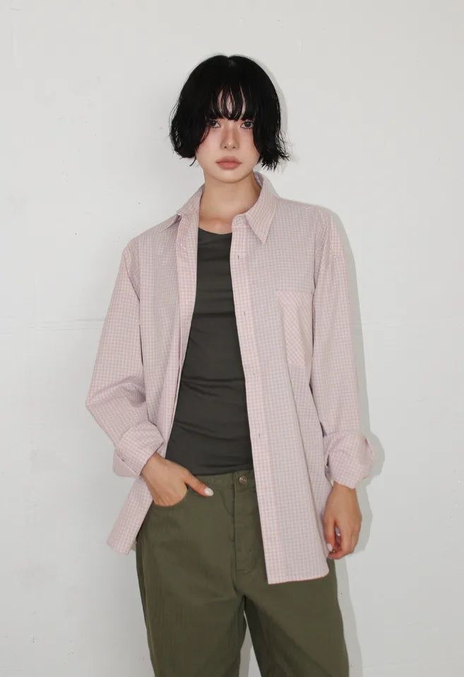 BLUR CHECK OVER SHIRT