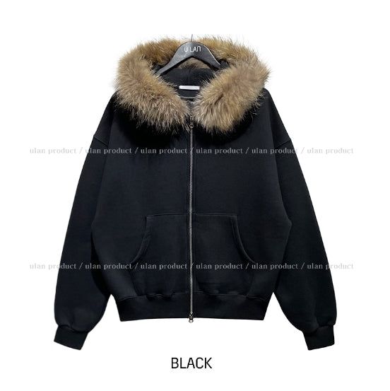 Rico Brushed Fur Two Way Hood Zip-Up