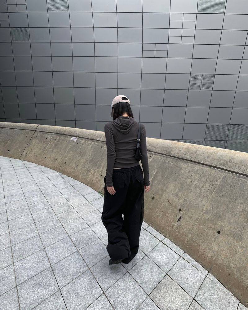 Nylon parachute pants