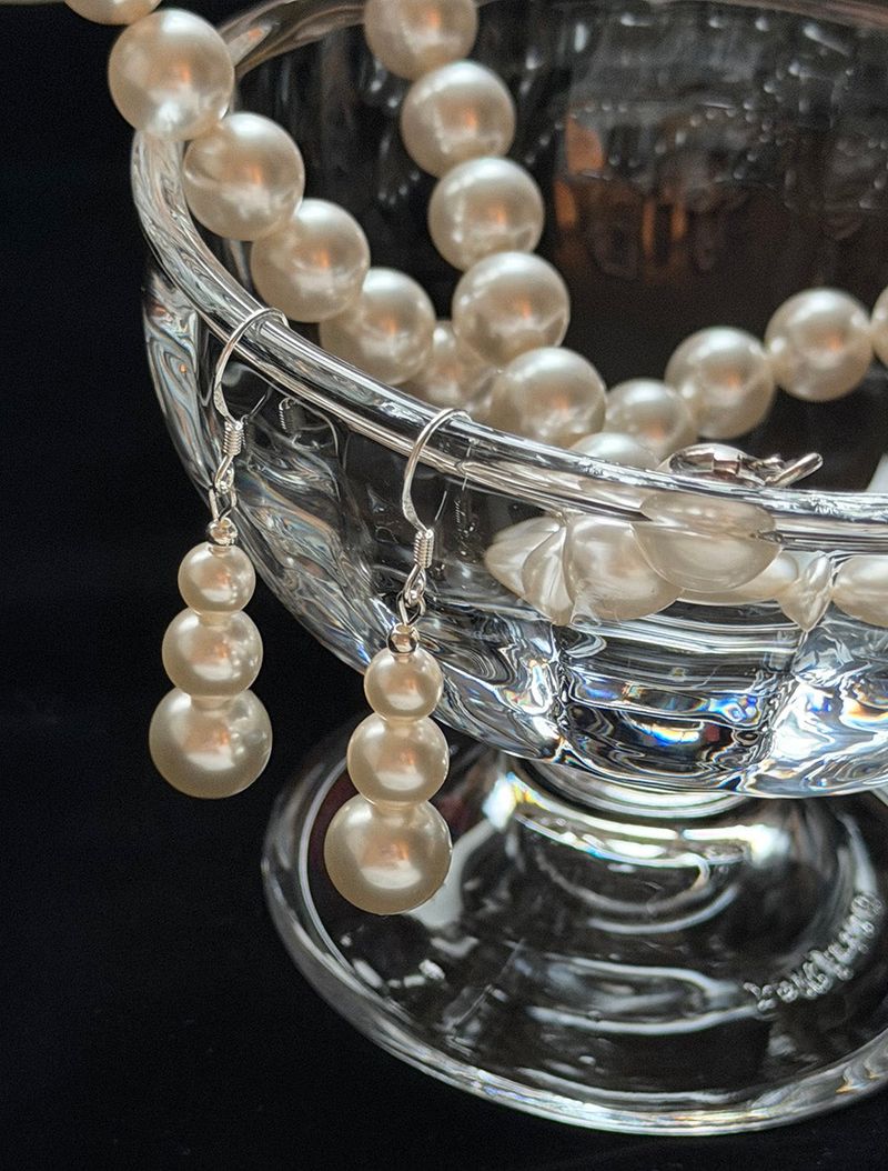 [925silver] Layer pearl earring