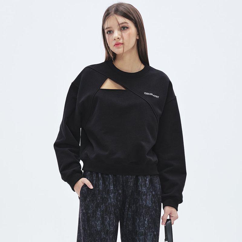 ZEROPLANET（ゼロプラネット）の「スリットポイントスウェット/Slit Point Sweatshirt [BLACK]（Tops）」
