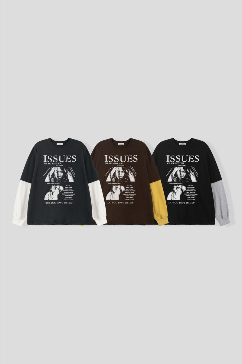 Issue Layered Color-Blocked Oversized Long Sleeve