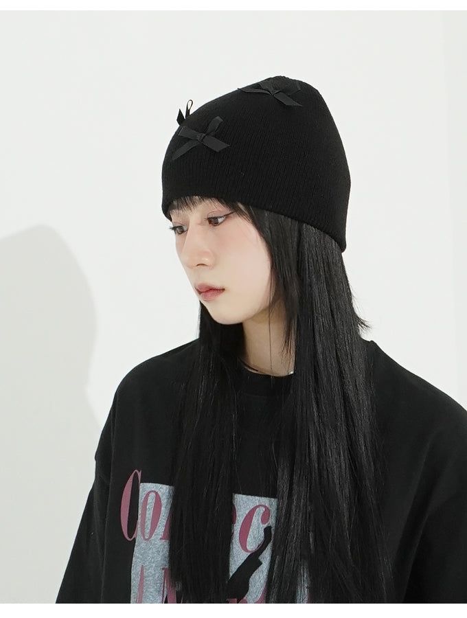 Cont ribbon beanie