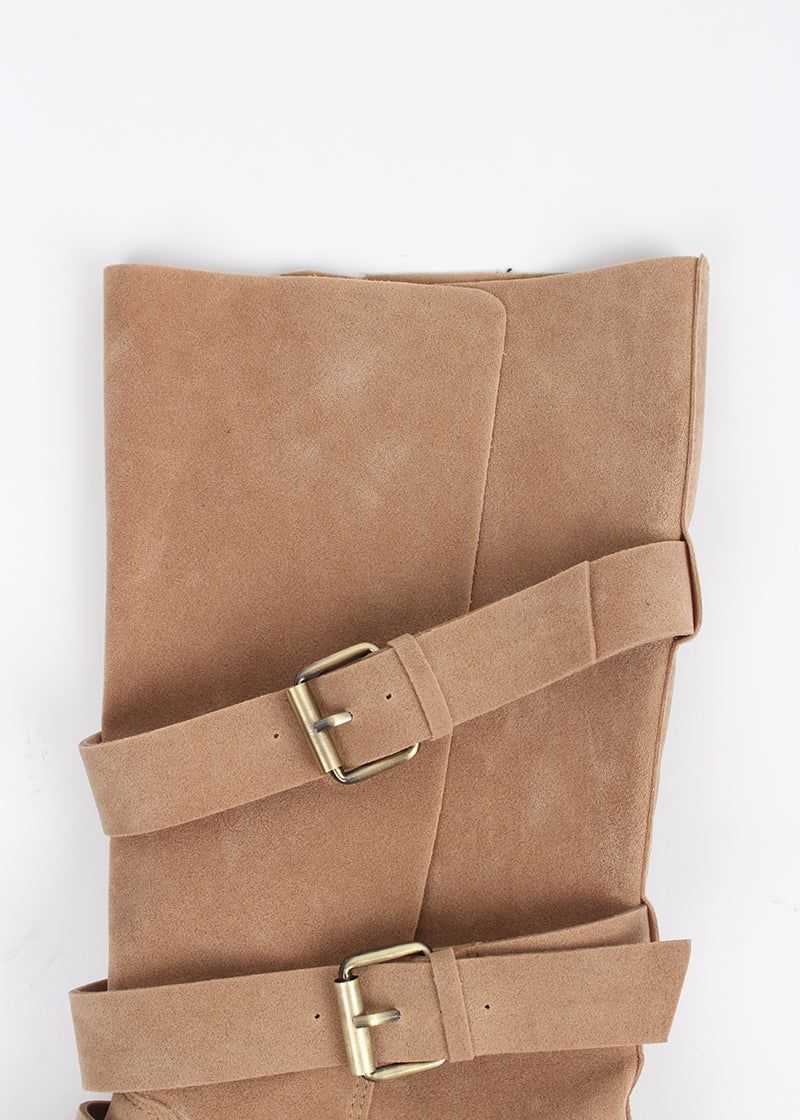 SUEDE BELT MIDDLE BOOTS