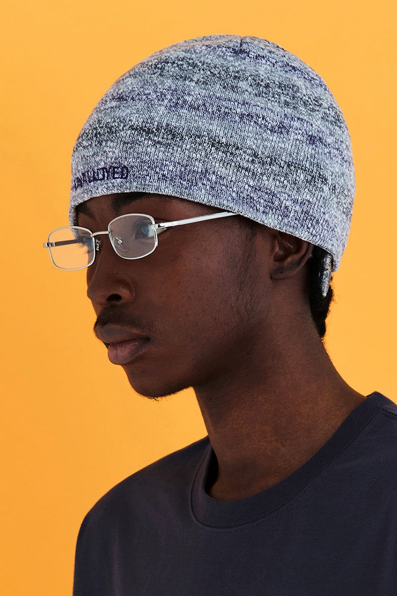 GRADATION STRIPE BEANIE / GREY