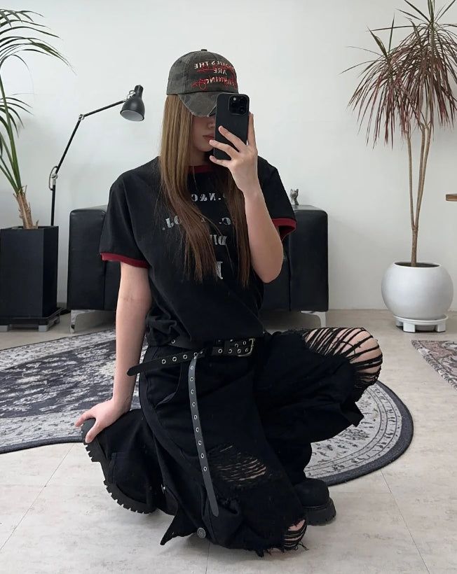 Fed Damage Layered Cotton Pants
