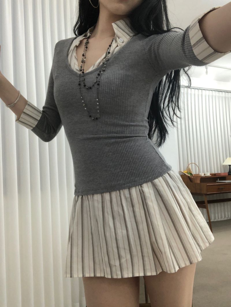 Stripe Warm Dress