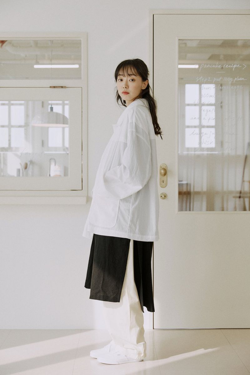 unisex duffle jacket white