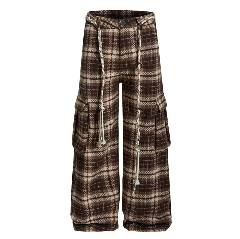 Cozy&Kitsch（コージーアンドキッチ）の「Latte Plaid Wide Cargo Pants（Pants）」