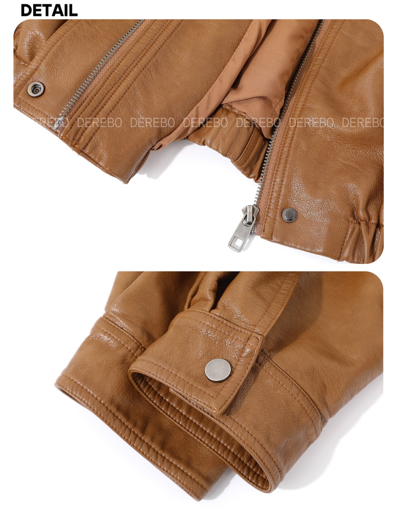 Czech Rider Zip-Up Leather Jacket