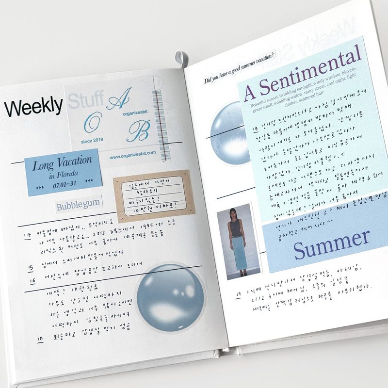 oab summerly pack / scrap sticker set