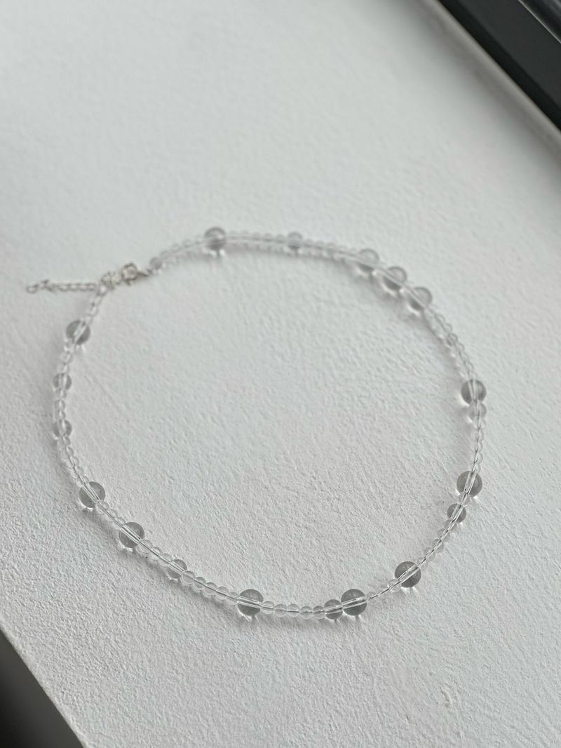 clear quartz necklace