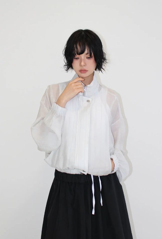 AAKE（アケ）の「SHEER HIGH-NECK JUMPER（Jackets/Outerwear）」